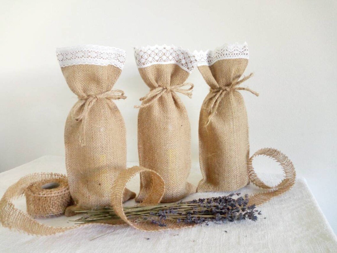 JUTE WINE BAGS